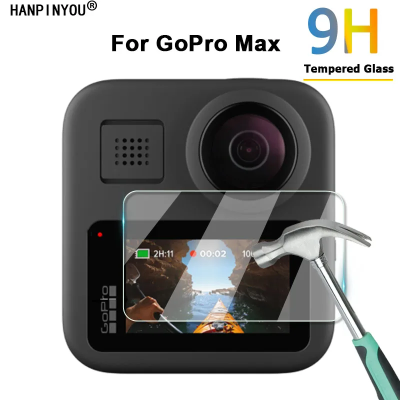 For GoPro Max Camera LCD Screen Glass Clear Ultra Slim 2.5D Toughened Tempered Glass Protector Film Screen Guard