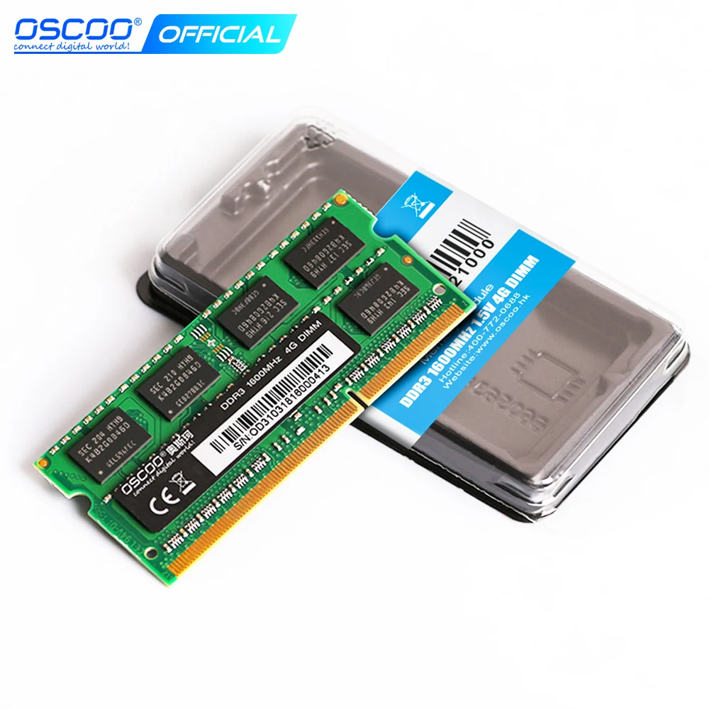 OSCOO-memoria DDR3 de 8GB, 4GB, 1600 MHz, UDIMM, para ordenador de escritorio/portátil