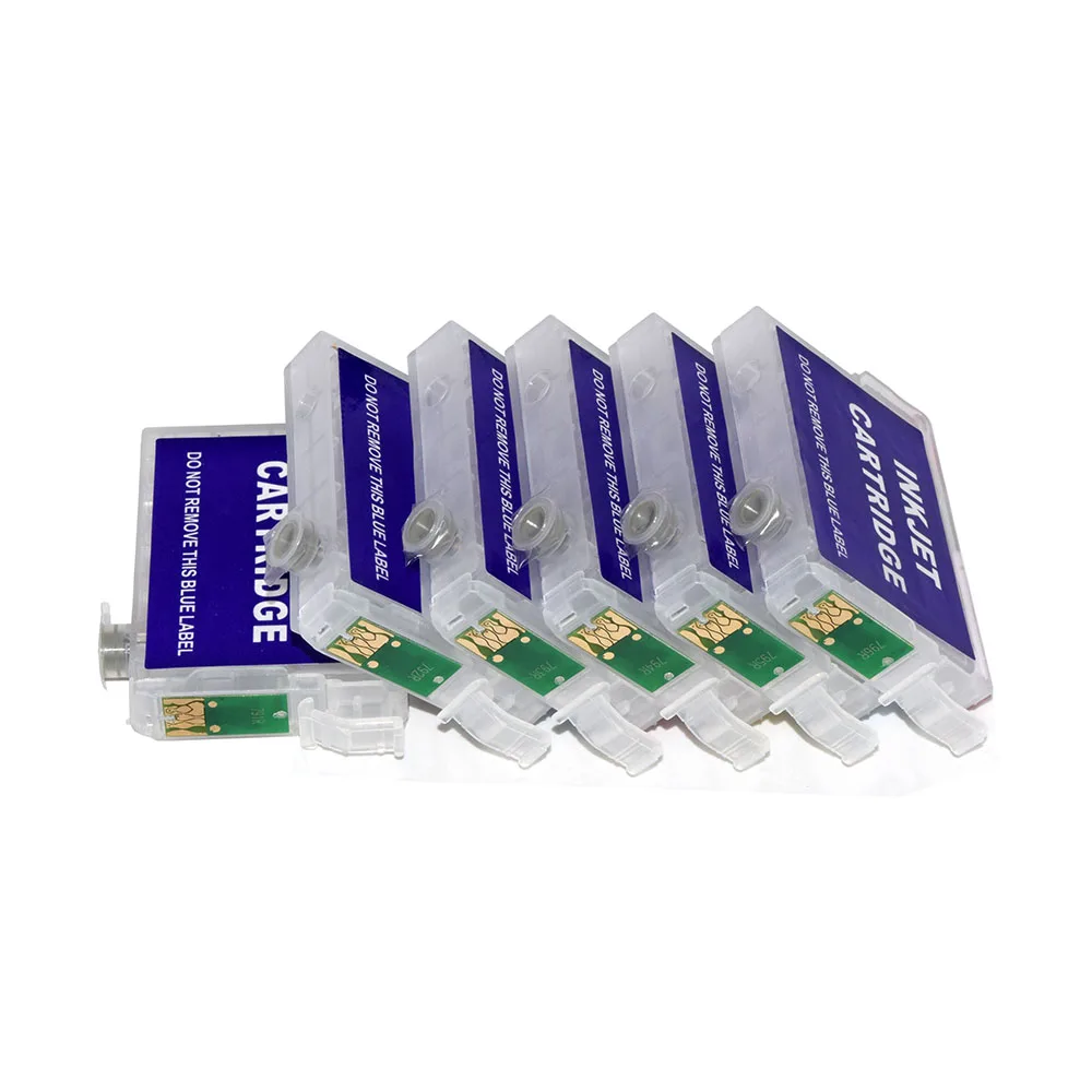 6pcs T0851 Refillable ink cartridge with permanent chip for T0851 T0852 T0853 T0854 T0855 For Epson Stylus T60 1390 printer