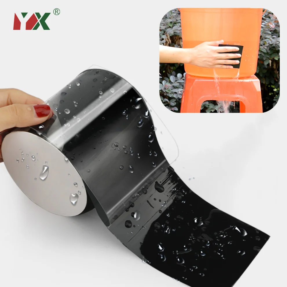 Cinta adhesiva impermeable para reparación de fugas, adhesivo de rendimiento de autofijación para tuberías, 150x10cm