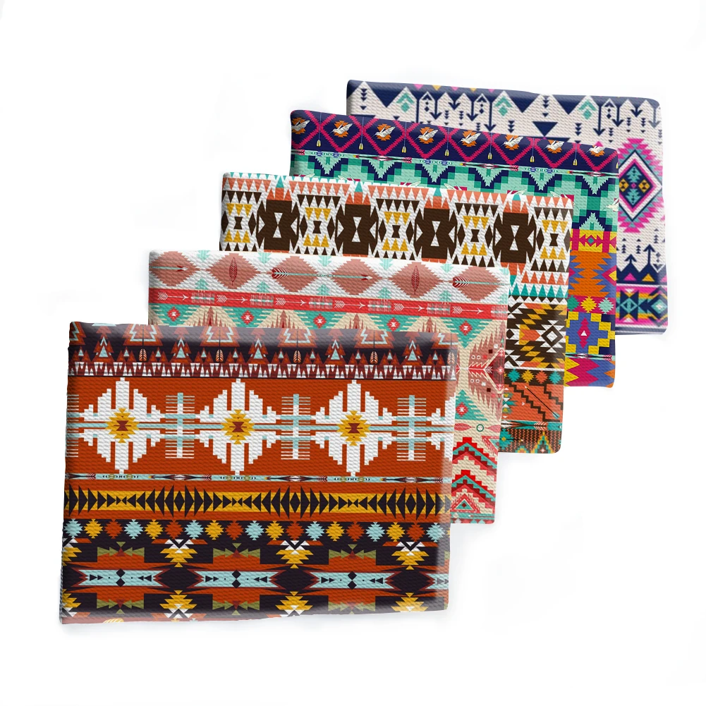 Aztec and Ortega Pattern Printed Bullet Textured Liverpool Patchwork Tissue Kids home textile 50*145cm