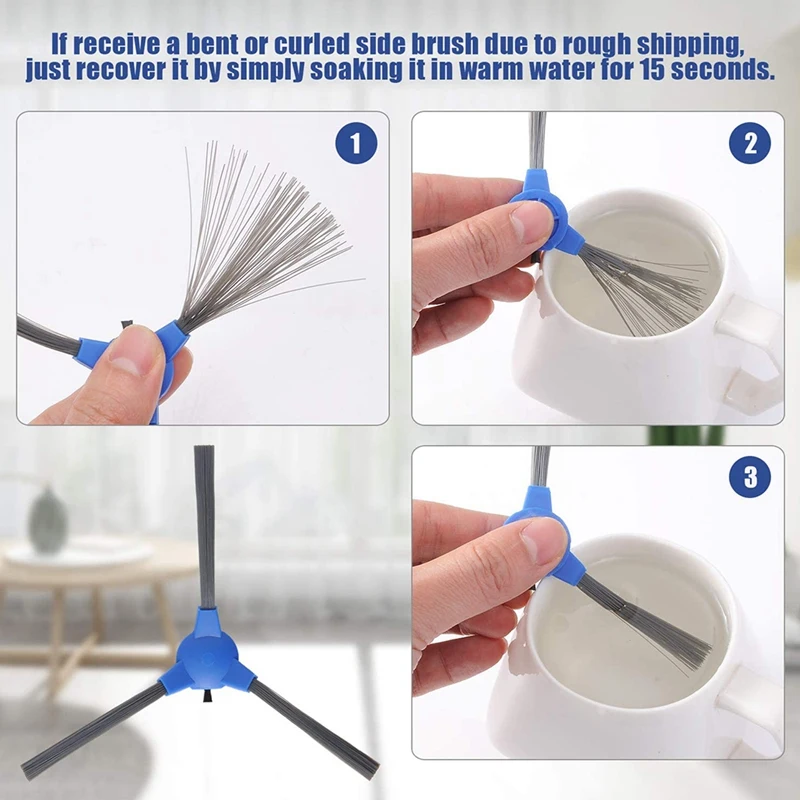 Coredyため8個交換用サイドブラシR300 R550(R500 +) R650 R700 R3500、goovi 1600pa、bagotte BG600、imartine 1600pa