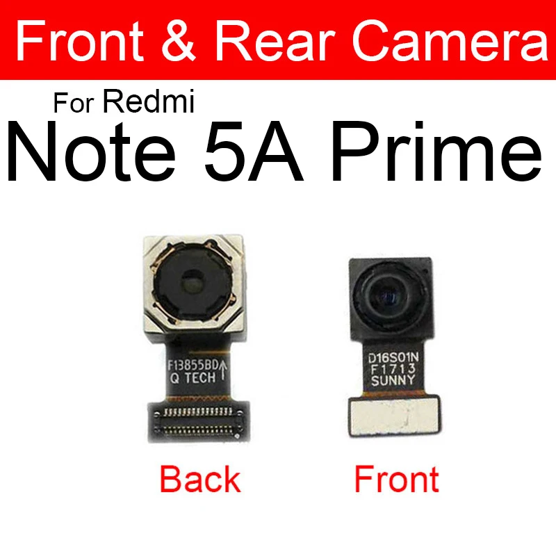 Front Rear Main Camera For Xiaomi Redmi5 5A 5Plus Front Back Big Samll Camera For Redmi Note5 Pro 5A Flex Cable Replacement Part