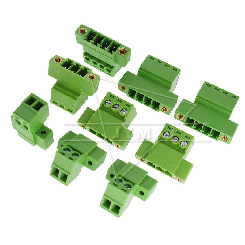 5Sets 15EDG 3.81 2/3/4/5/6/7/8/9 pin right angle screw terminal block connector 3.81MM pitch Plug + Pin Header Socket 2p 3p-24p image 3