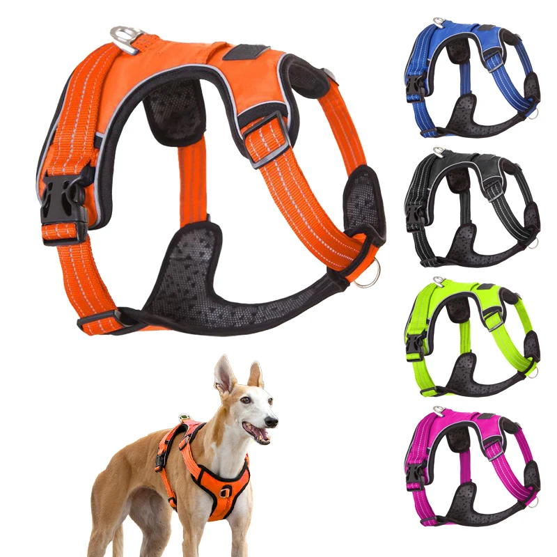 High Quality Strong Pet Dog Harness Collar For Dogs Training Vest Medium Big Dog Service Adjustable Outdoor Protective Harness