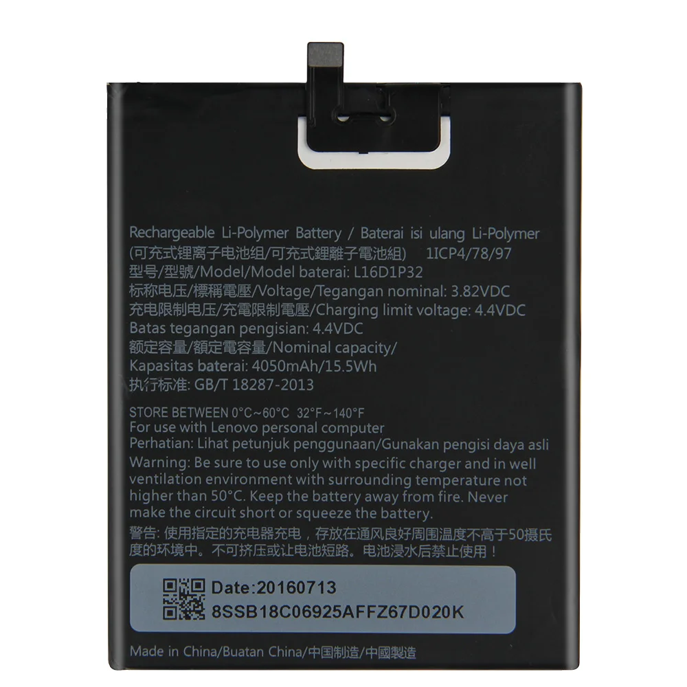 "Bateria de substituição original para lenovo,