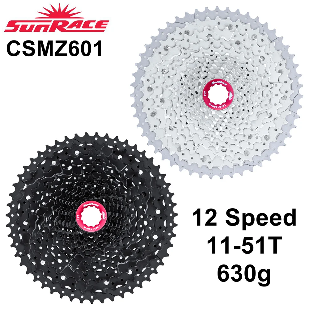 

SunRace CSMZ601 MTB 12S Cassette 12 SPEED 11-51T Flywheel 12S Cassette Sprocket Compatible Shimano DEORE SRAM Eagle