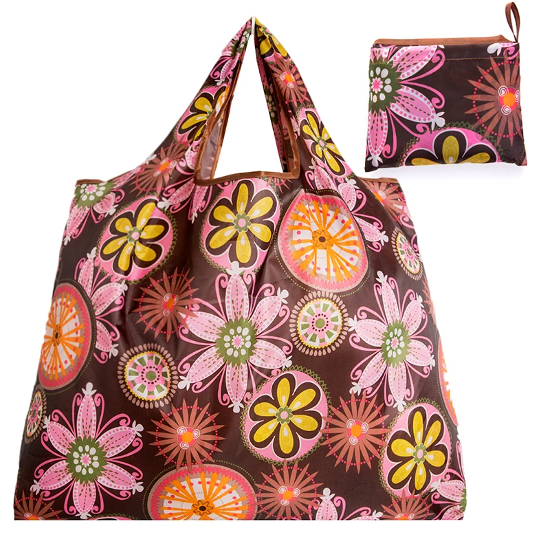Große Tragetasche im persönlichen Stil, ECO, wiederverwendbar, Polyester, tragbar, Schultertasche, Damenhandtaschen, faltbare Tasche, Einkaufstasche, Aufbewahrung – Detail 24