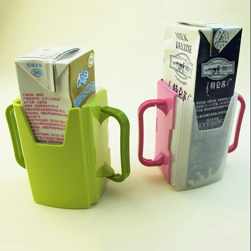 New Design Drinking Bottle Cup Holder Mug 2 Colors Hot Sale Adjustable Plastic Safy Baby Toddler Kid Juice Milk Box