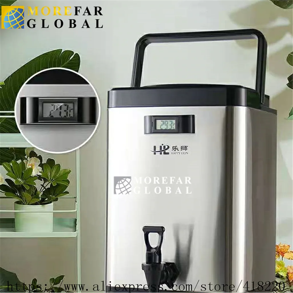 6/8/10L(1.59/2.11/2.64 Gallon) Large-Capacity Stainless Steel Milk Tea Barrel Heat Preservation Square barreland Cold Retention