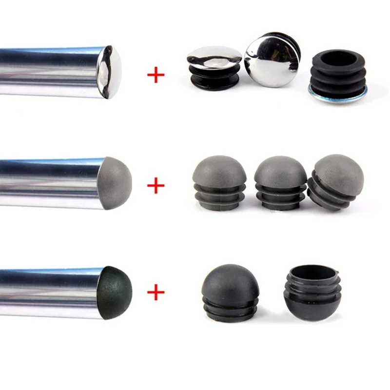 10pcs Plastic tube Insert plug Round Steel pipe End Blanking Caps non slip furniture chair leg dust cover pads floor protector