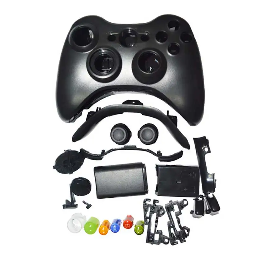 JCD คอนโทรลเลอร์เกมไร้สายพลาสติกกรณี Gamepad เปลือกป้องกันฝาครอบ W/ปุ่ม Analog Stick สำหรับ XBox 360