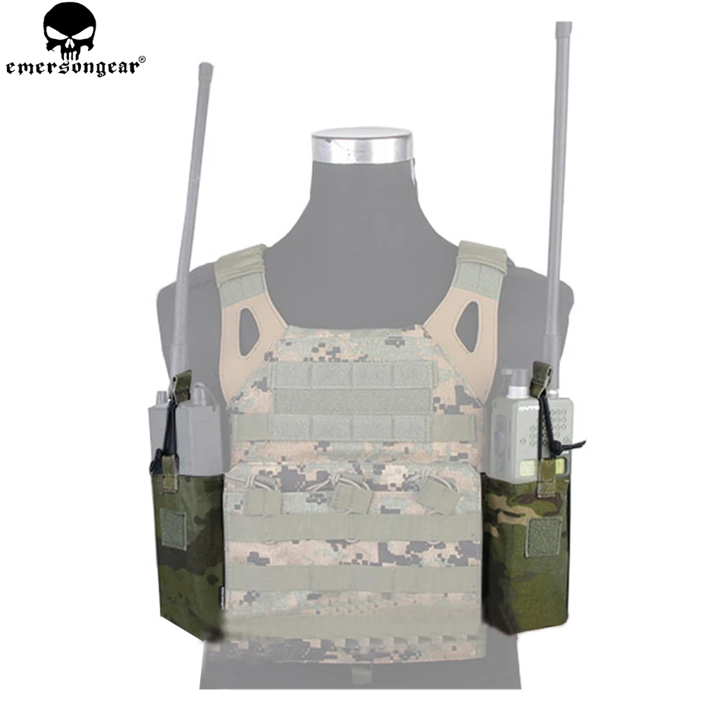 Emerson-حقيبة ملحقات راديو MBITR التكتيكية ، حقيبة مجلة EmersonGear M4 ، خطاف جيب وحلقة
