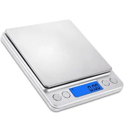 3kg 0.1~0.01 Mini Precision LCD Digital Scales Grams Weight Weighing  Electronic Balance for Tea Baking