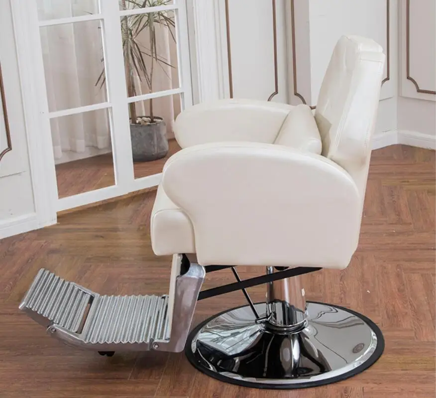 Retractable physiotherapy chair hairdressing beauty salon chair lift large chassis hair cutting chair