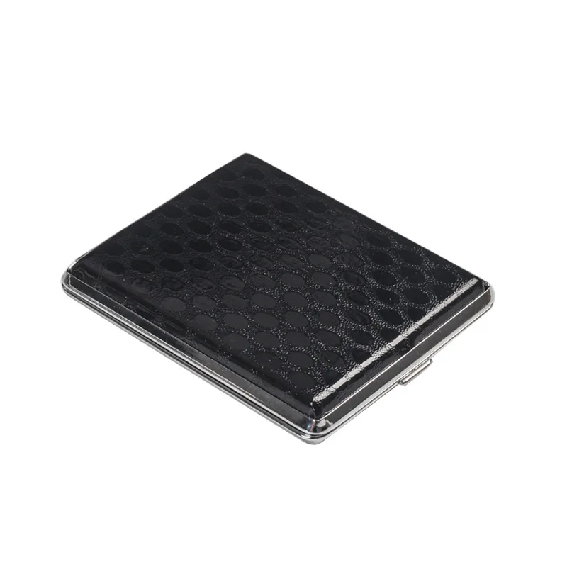 20pcs Leather Cigarette Box Cigar Case Men 100mm Hand Cigarette Small Cigar Smoking Case Portable Metal Case Smoking Accessories