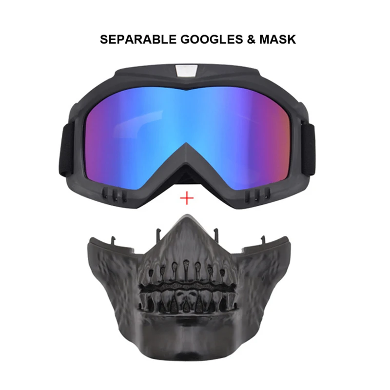 Anti-impact Paintball Skull Mask with Goggles Outdoor Hunting CS War Game Safety Mask Shockproof Airsoft Military Tactical Mask