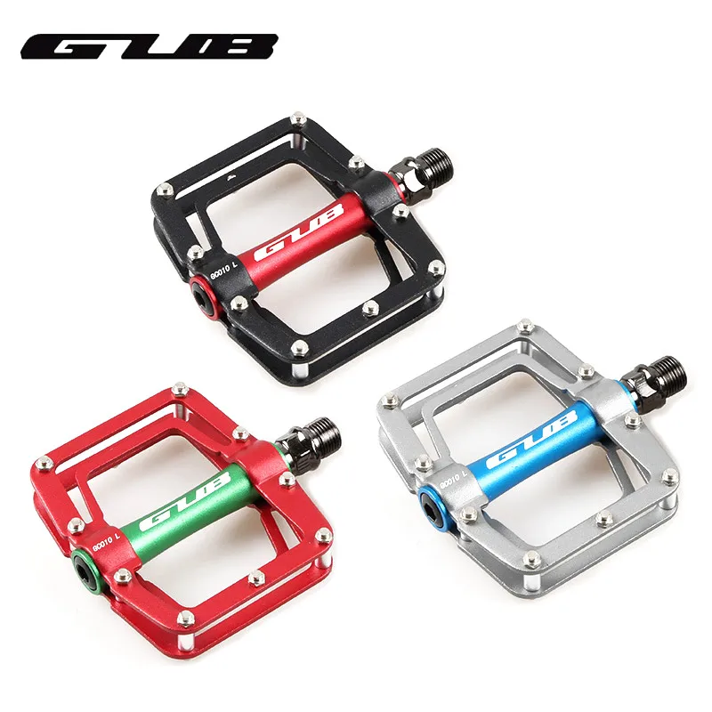 GUB 7 Styles Bicycle Pedals Anti-slip Ultralight Aluminum MTB Mountain Road Bike Pedals DU+Bearing CR-MO Spindle Platform Pedals