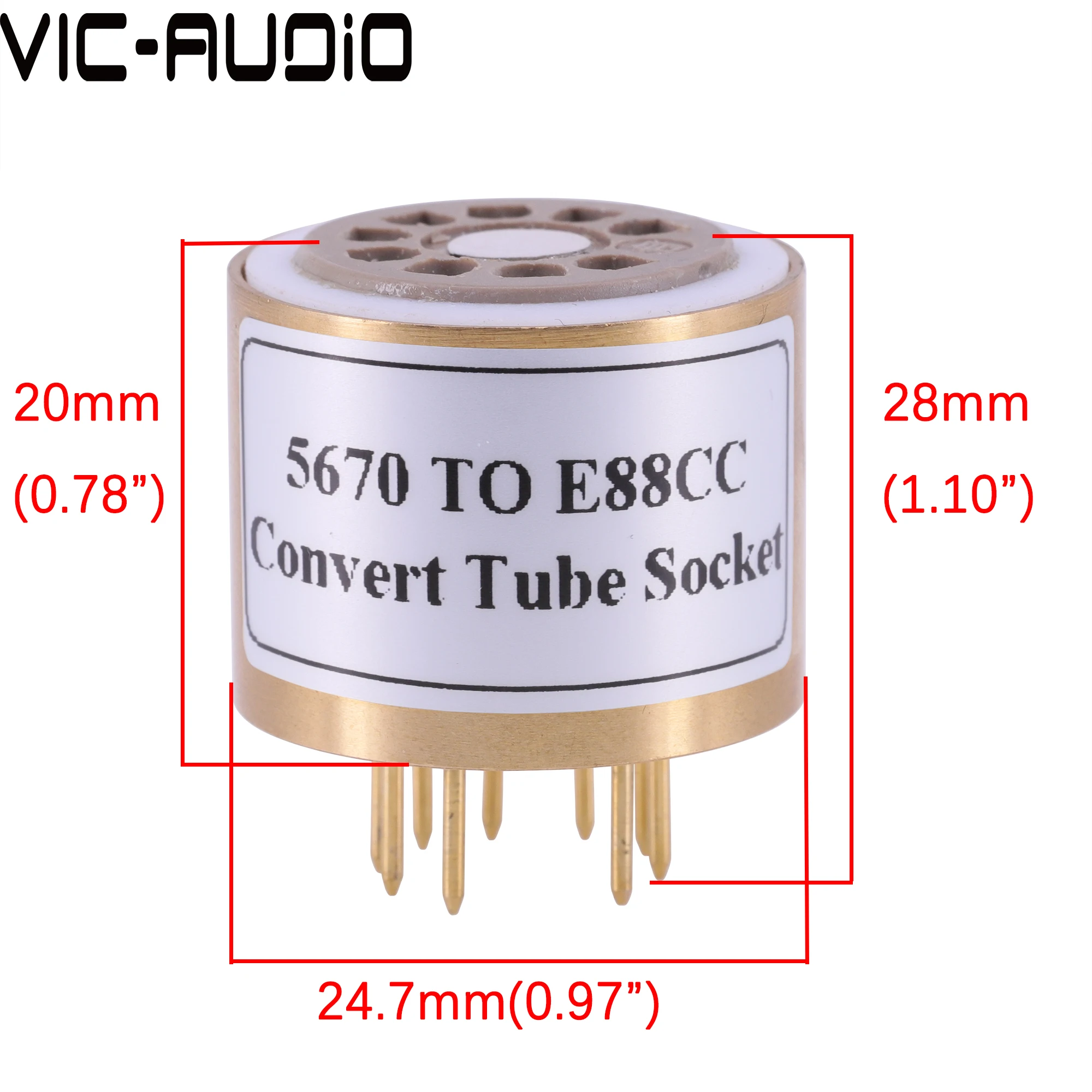 1pc 6n3 6h3n 369a 5670 para e88cc ecc88 6922 6dj8 tubo de vácuo tomada diy amplificador de áudio tubo de vácuo converter adaptador de soquete