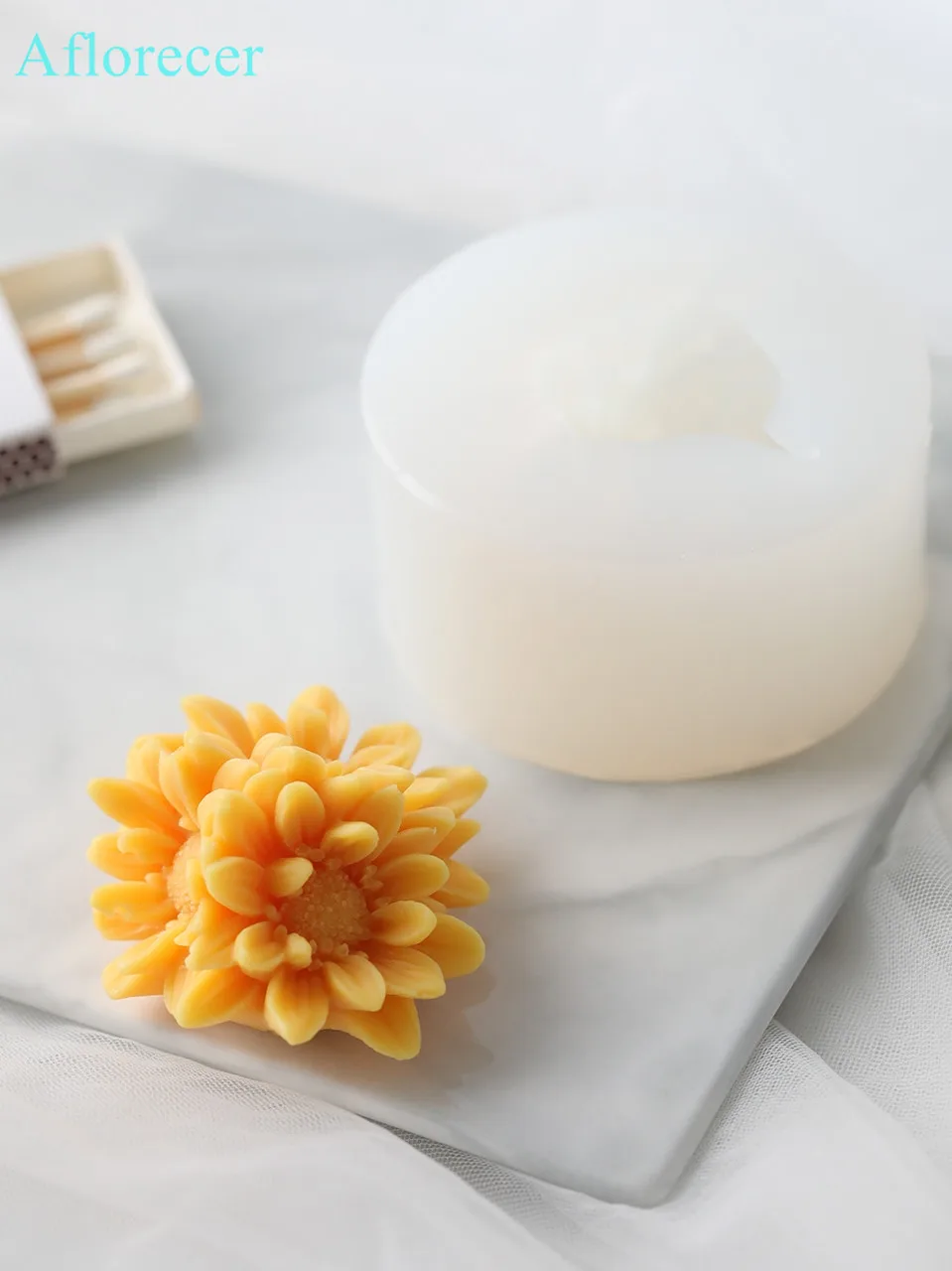 Flower Soap Mold Three Chrysanthemum Silicone Mould Sunflower Handmade Flower Baking Chocolate Aroma Gypsum Candle Mould