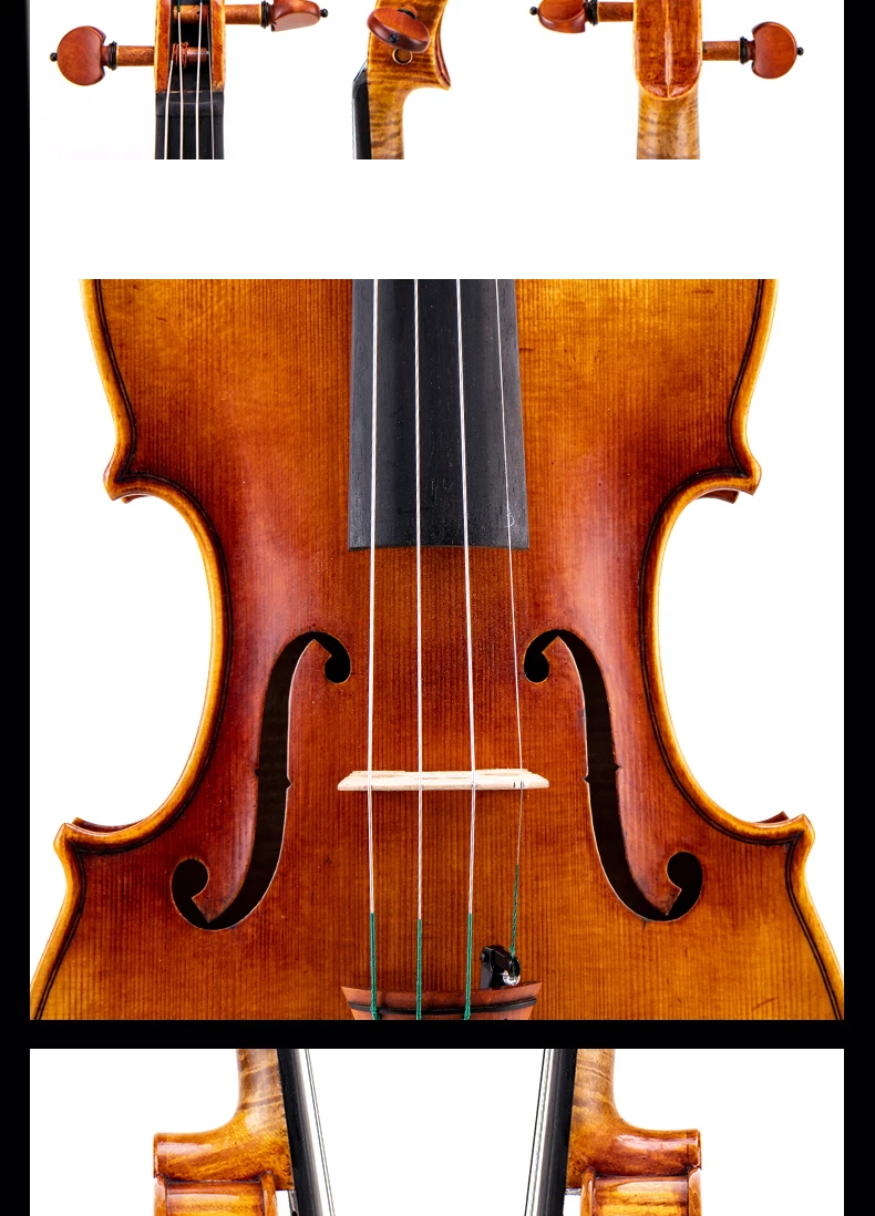 Stradivarius Cremonese 1715 retro Oil Varnish Handmade Violin All European Wood 4/4 3/4 Professional violin & case bow string