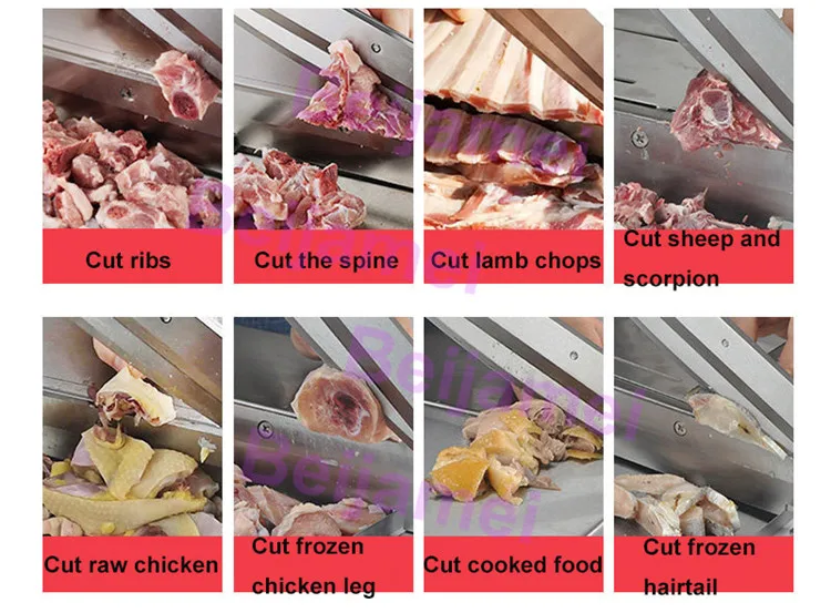 BEIJAMEI ristorante tagliatrice per ossa piedi di maiale costolette di agnello bistecca grande taglierina per ossa macchina per sega ossea commerciale