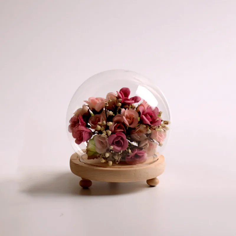 

8 компл./упак., диаметр = 10 см, стеклянный купол круглой формы, ваза для домашнего декора, различное бревно, прозрачная крышка, свадебный реквизит, подарок