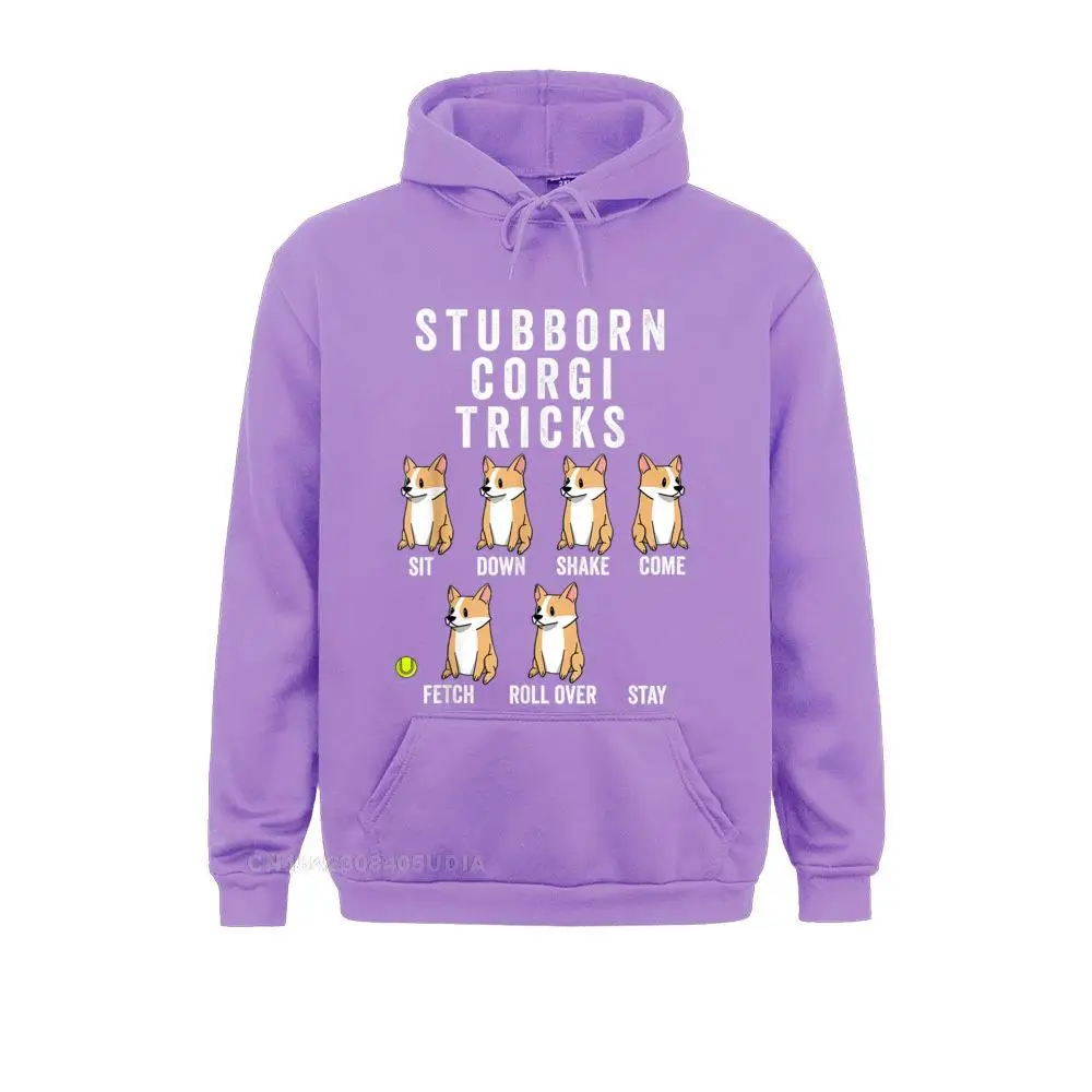 Funny Stubborn Corgi Tricks Hoodie Funny Dog Shirt Sweatshirts For Men Retro Autumn Long Sleeve Sweatshirts Sportswears