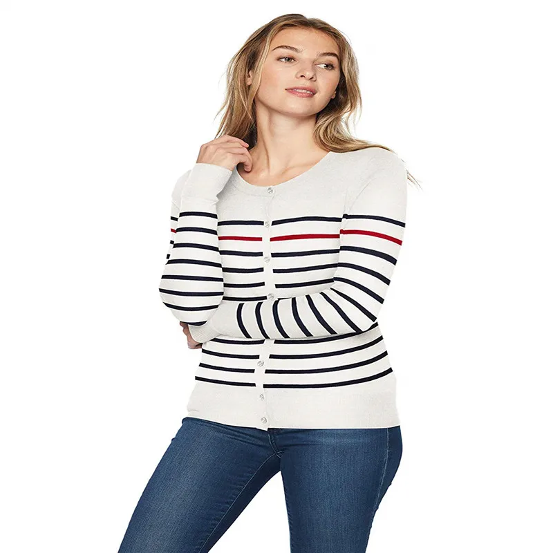 

Women's Lightweight Crew neck Cardigan Sweater