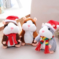 Promotion 16cm Lovely Talking Hamster Speak Talk Sound Record Repeat Stuffed Plush Animal Kawaii Hamster Toys for Children Gift