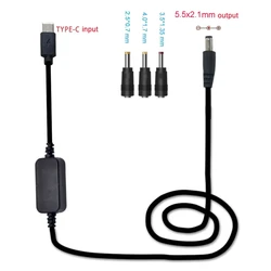 36W USB typu C C PD do 12V 2.5/3.5/4.0/5.5mm konwerter kabel Adapter przewód do Router wi-fi laptopa światła LED kamera telewizji przemysłowej