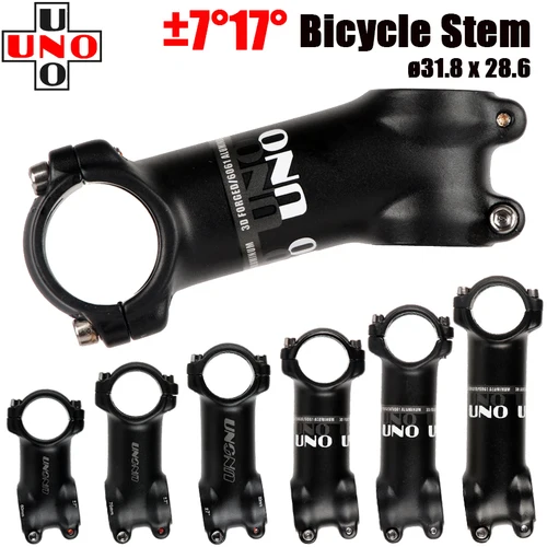 Imagen 1 del producto UNO-vástago ultraligero para bicicleta de montaña y carretera, pieza de aleación, 7 y 17 grados, 31,8mm, 60/70/80/90/100/110/120/130mm