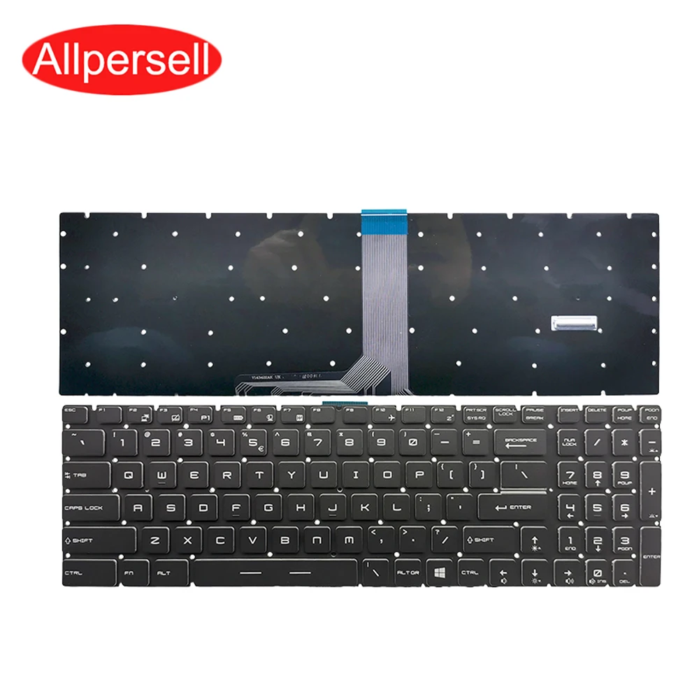Teclado do Portátil para Msi Gp73 Leopardo 8re Ms17c5 17e2 Ge75 Gp75 9sd Gs73vr Rgb Teclado Retroiluminado