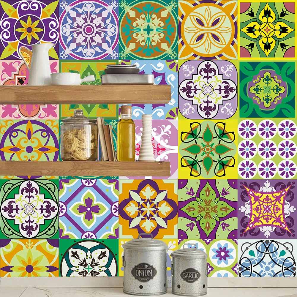 

10cm/15cm/20cm/30cm Color Wall Sticker Home Decoration For Kitchen Toilet Floor Ceiling Wall Decor Self-adhesive PVC Wallpaper