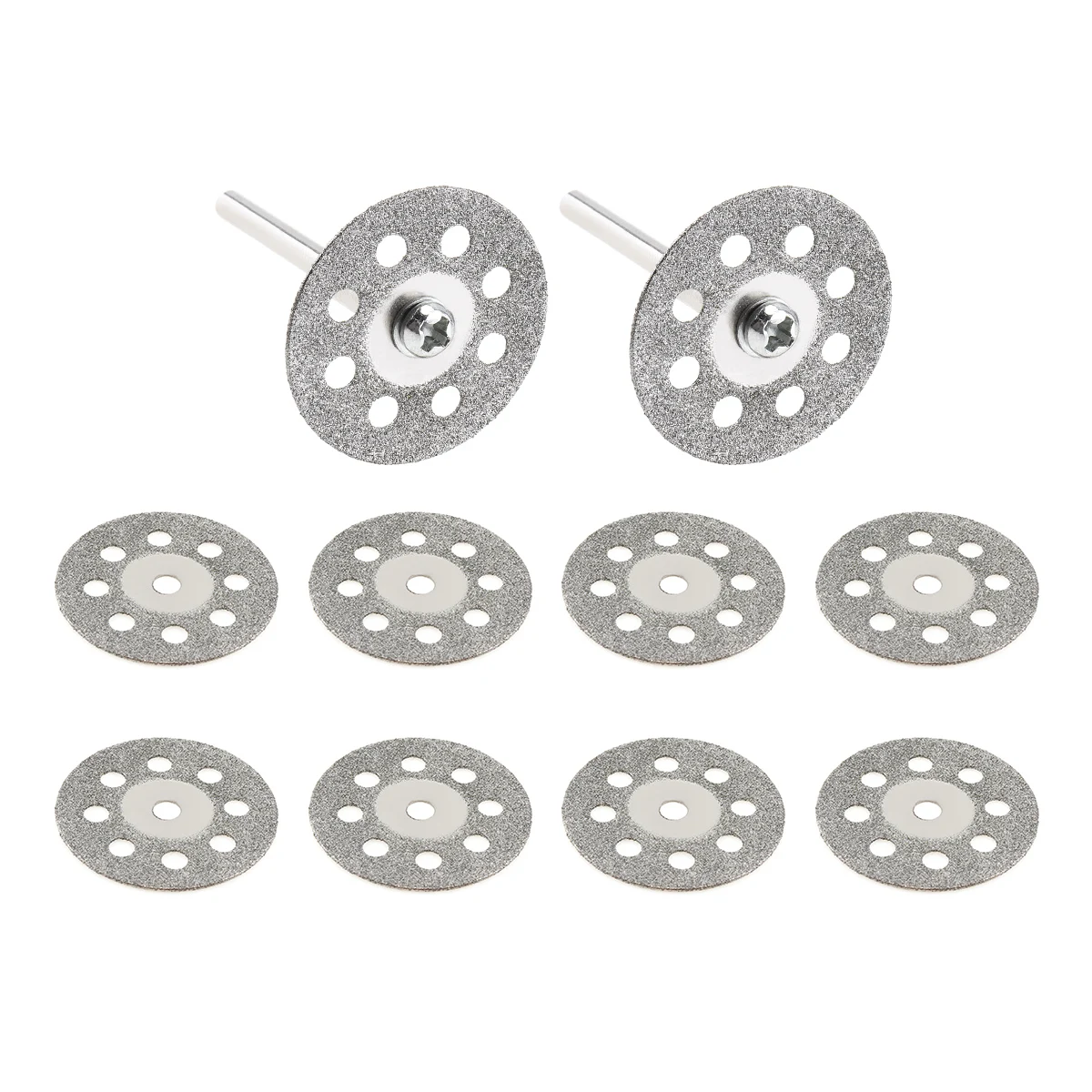 10pcs 25 millimetri Mini Circolare Seghe Lama Rotante Strumento di Potere Kit con Disco Fori e Aste Fisso per il Taglio di vetro Del Metallo di Legno