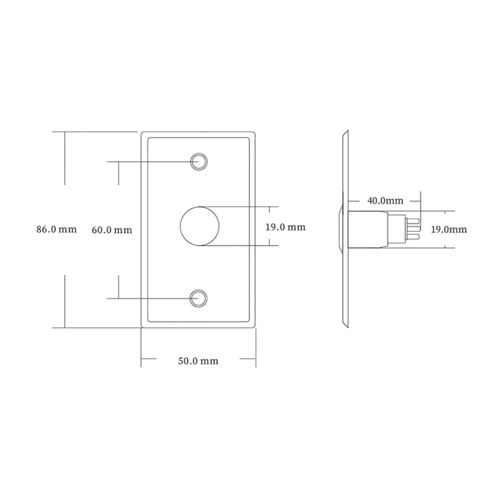 Stainless Steel Exit Button Backlight Push Switch Door Sensor Opener Release for Magnetic Lock Access Control S50L