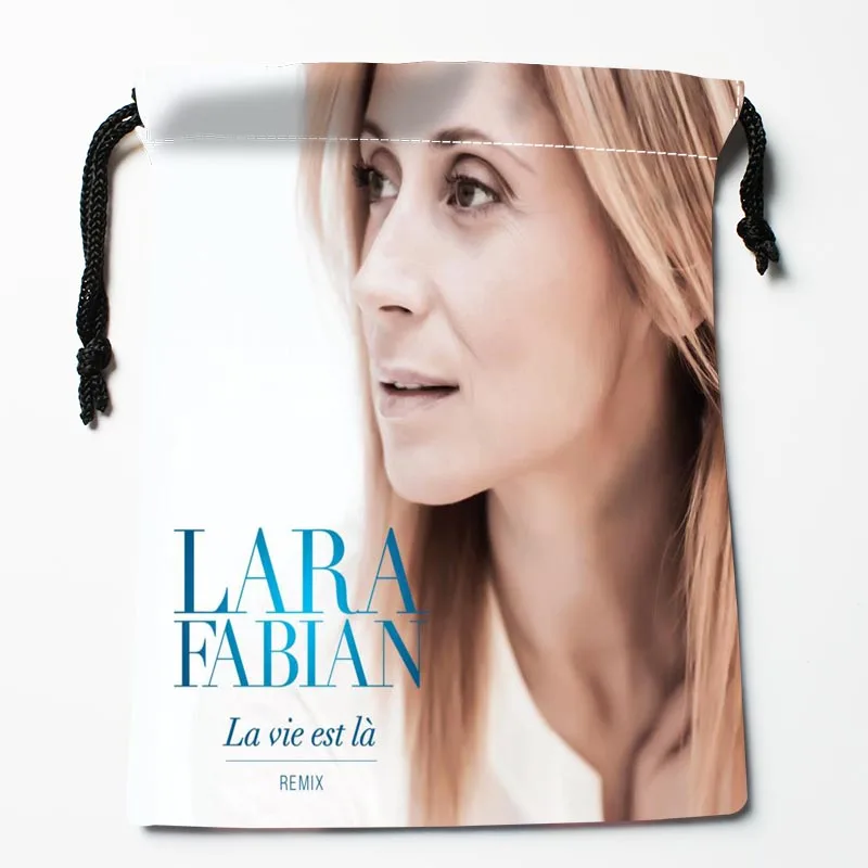 Lara Fabian Drawstring Bags Festive Ornaments Custom Storage Printed Receive Bag Type Storage Bags Size 18X22cm 0629