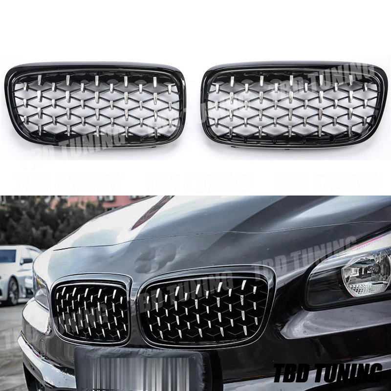 Meteor Shower Style Kindey Grille For BMW 2 Series F45 F46 2015 2016 2017 2018 218i 220i  Front Grills