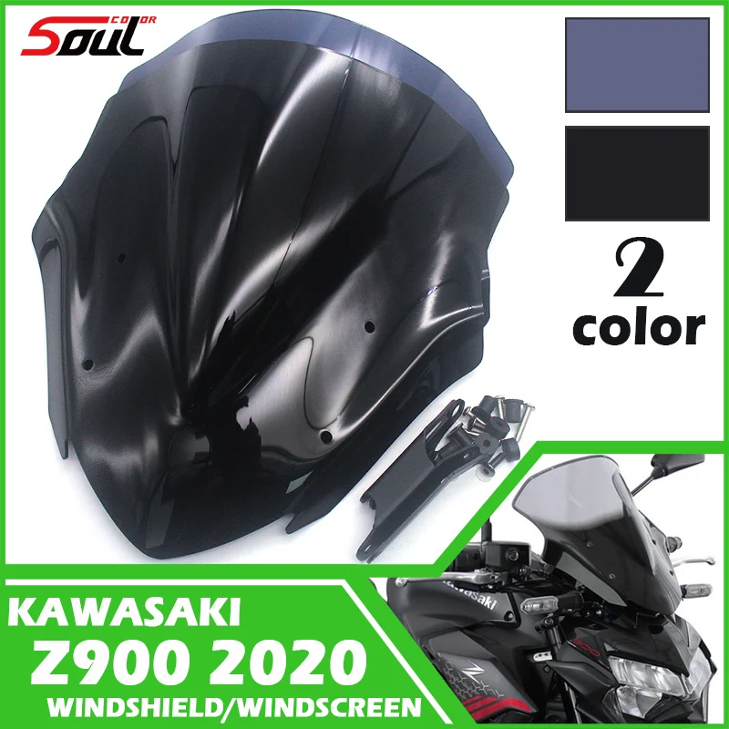 

Motorcycle Sports Windshield Visor Windscreen Fits For KAWASAKI Z900 2020 2021 Double Bubble