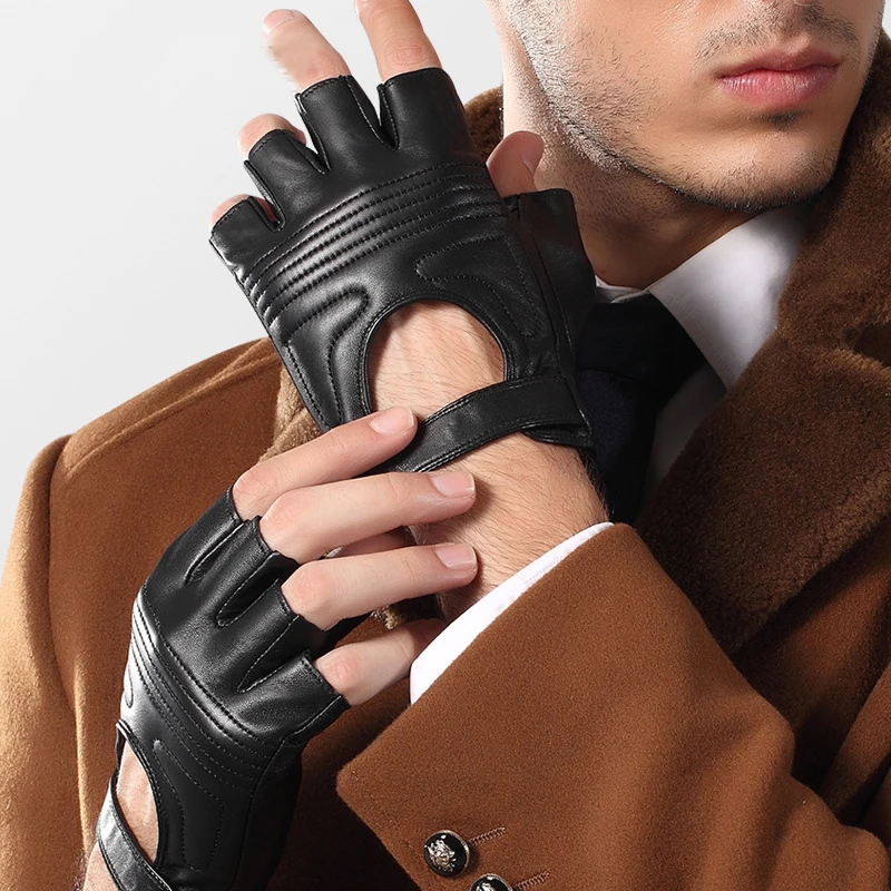 genuien-leather-gloves-male-half-finger-tactics-gloves-driving-sheepskin-gloves-man-semi-finger-mittens-tu2539