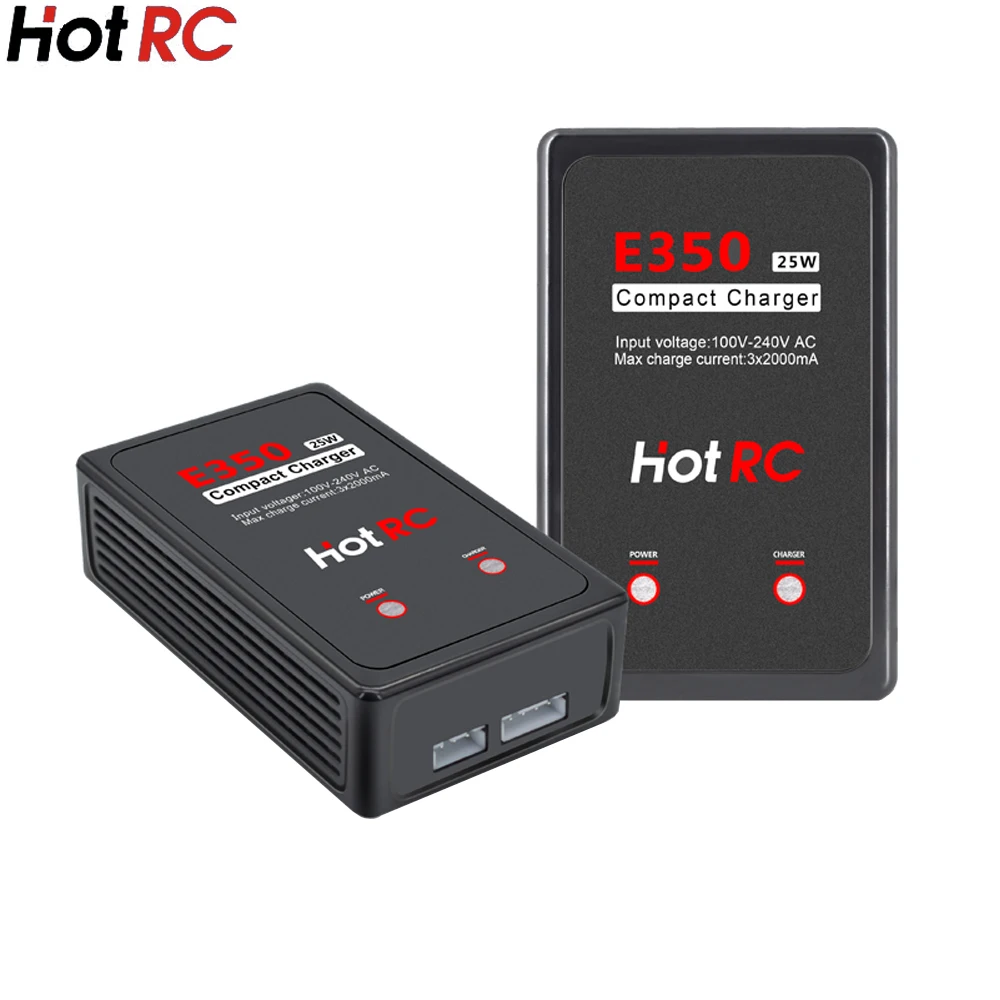 1 pz Hotrc Hot RC E350 Pro AC100-240V 2000mA 25W 2-3S caricabatteria Lipo per RC Mini Drone Quadcopter auto camion giocattolo