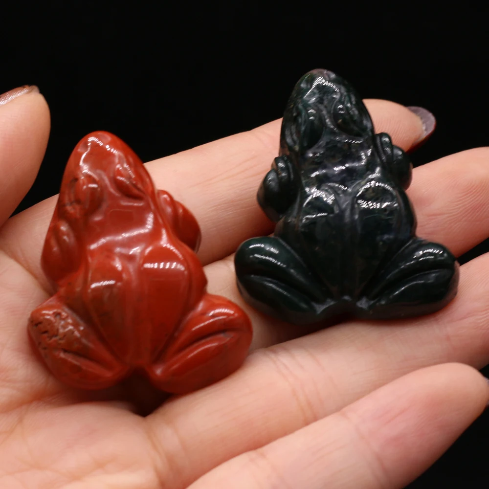 Kamienie naturalne Unakite Rose Quartz Ornament żaba kształt trójwymiarowy koralik DIYStone Home biżuteria dekoracyjna prezent