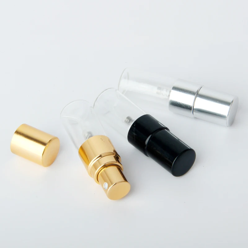 100 Teile/los 2 ml Mini Nachfüllbare Parfüm Flasche Für Probe Spray Flasche Metall Zerstäuber Tragbare Reise Geschenk Kosmetische Behälter – Detail 6
