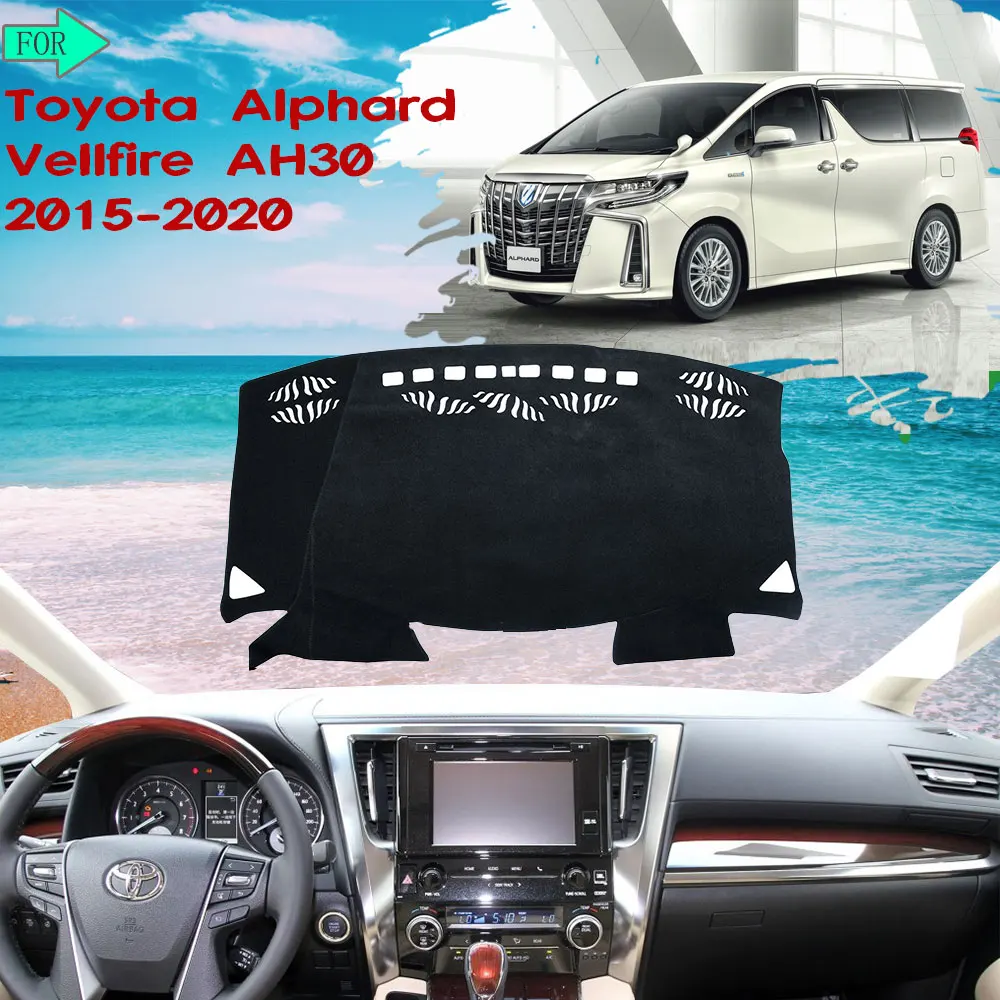 Dashboard Mat Cover Carpet Rug Avoid Light for Toyota Alphard Vellfire 30 AH30 2015~2020 2017 2018 2019 Stickers Car-Accessories