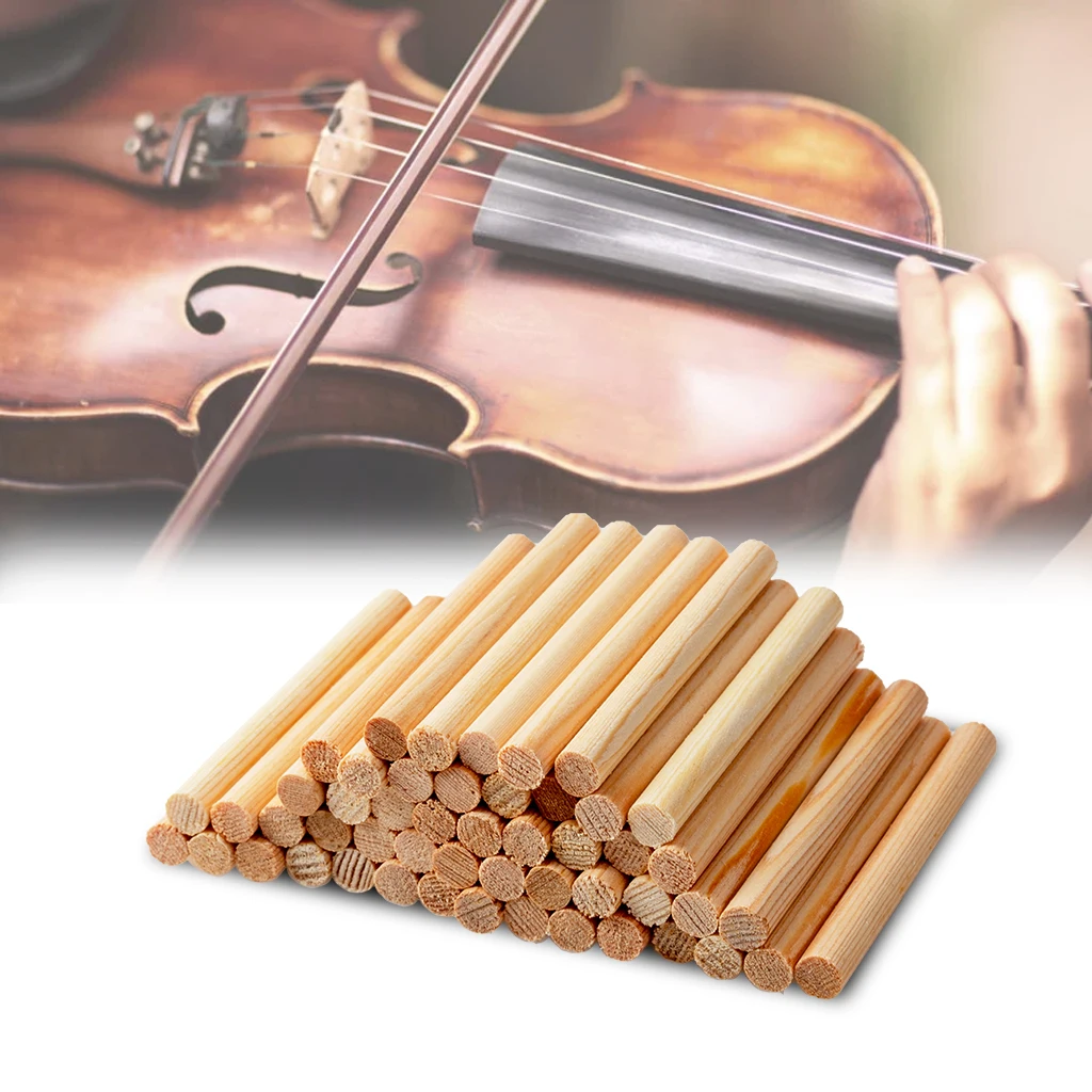 LOMMI 20pcs Acoustic Violin Column Spruce Sound-Post Sound Post 70mm For DIY 4/4 3/4 1/2 1/4 1/8 Violin Parts Accessories