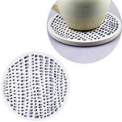 Water Absorbs Diatom Mud Coaster Non-Slip Cup Mat Round Placemat Insulation Anti-scalding Coaster Marble Table Decor