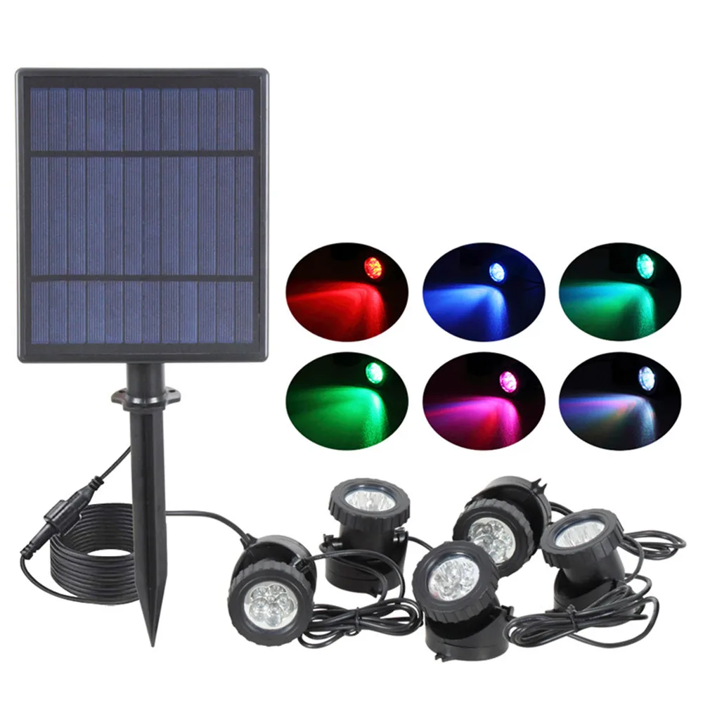 

Solar Garden Lights RGB Colorful led Landscape Spike Lawn Lamp Waterproof Outdoor Solar Spotlight for Courtyard Pathway Decor