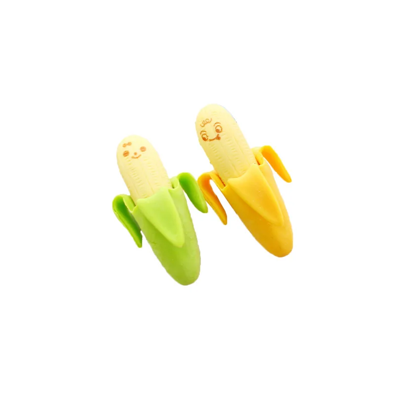 2 Pcs/Lot Lovely Banana Eraser Students Eraser Stationery Wholesale