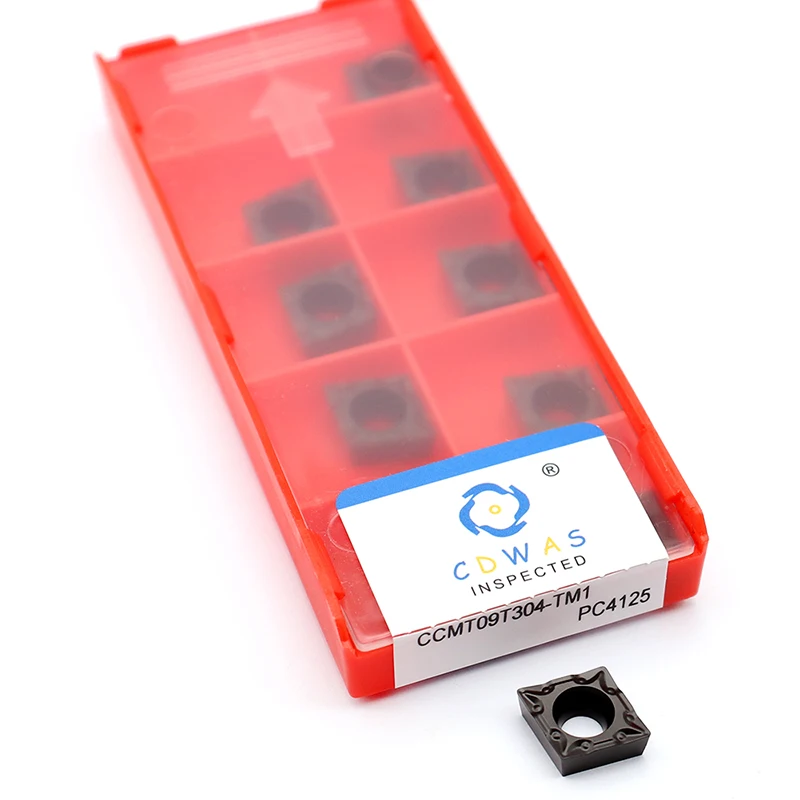 Твердосплавные пластины CCMT060204 CCMT09T304 CCMT120408 TM PC4125, высококачественный внешний токарный инструмент, токарный станок с ЧПУ, режущий инструмент для стали