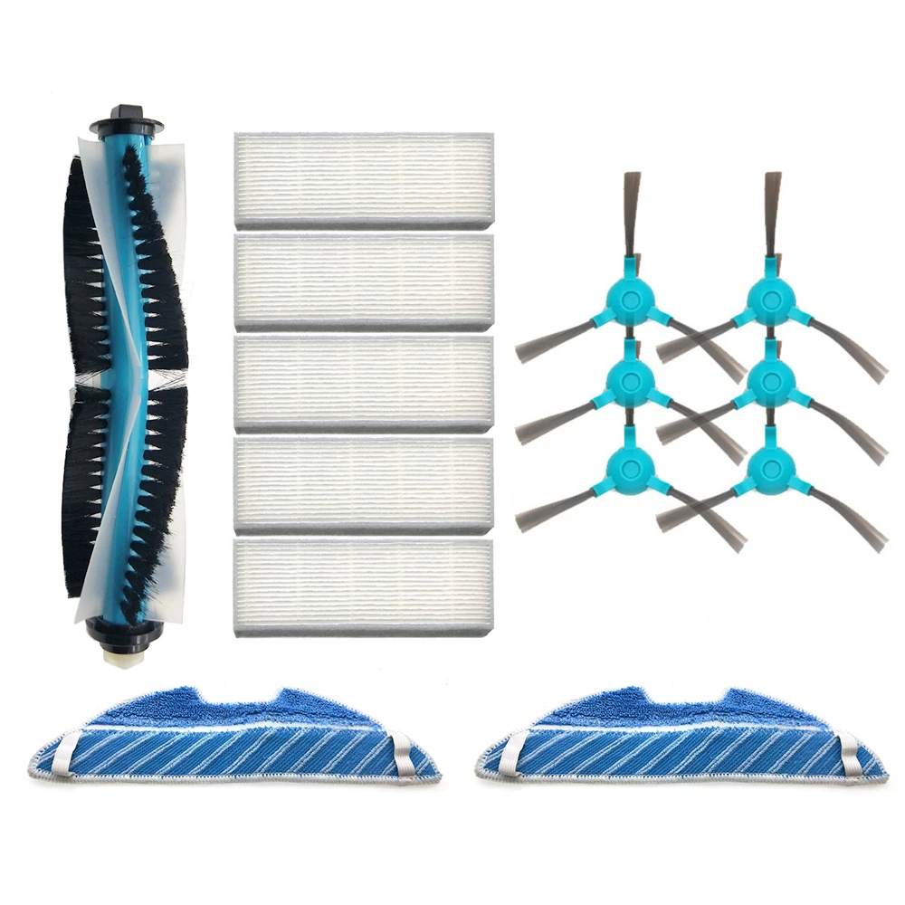 HEPA Air Filter Mop ผ้าหลัก Roller แปรงด้านข้างสำหรับ Conga 1290 1390เครื่องดูดฝุ่นหุ่นยนต์เปลี่ยนอะไหล่อุปกรณ์เสริม